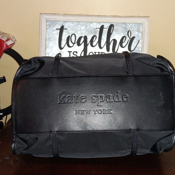 KATE SPADE LARGE BLACK NYLON WEEKENDER - Picture 6 of 9
